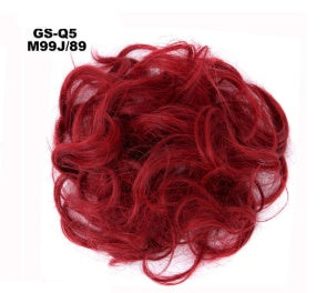 Europe, Japan, and South Korea popular hair bun fluffy natural drawstring curly hair ball head hair ring hair set female hair accessories chemical fiber hair Europe, Japan, and South Korea popular hair bun fluffy natural drawstring curly hair ball head hair ring hair set female hair accessories chemical fiber hair